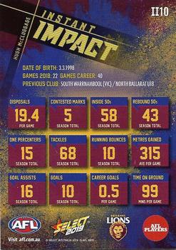 2019 Select Footy Stars - Instant Impact #II10 Hugh McCluggage Back